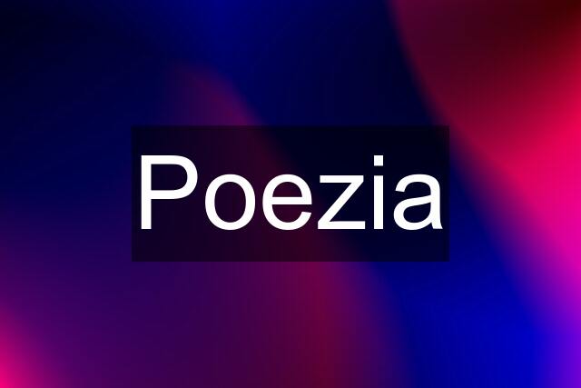 Poezia