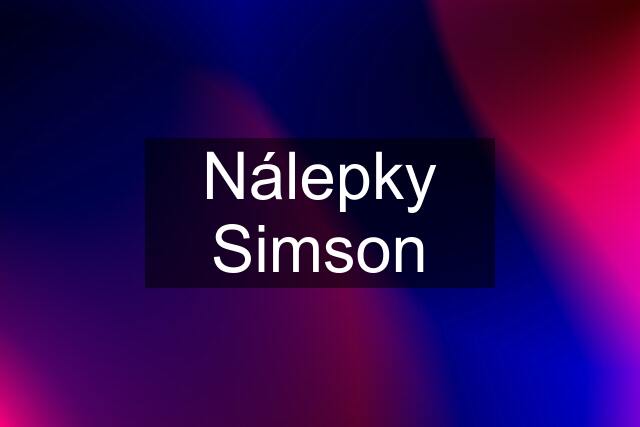 Nálepky Simson