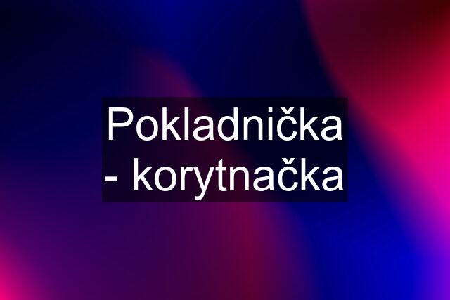 Pokladnička - korytnačka