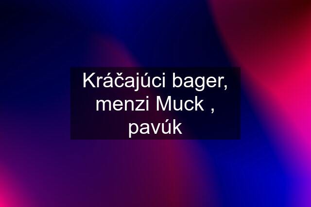 Kráčajúci bager, menzi Muck , pavúk