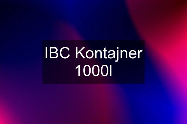 IBC Kontajner 1000l