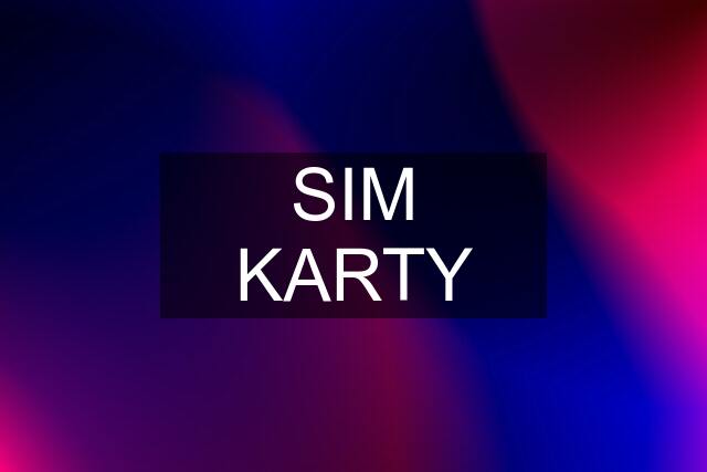 SIM KARTY