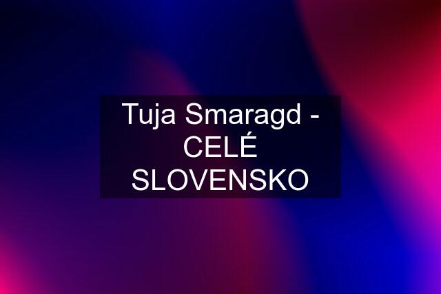 Tuja Smaragd - CELÉ SLOVENSKO
