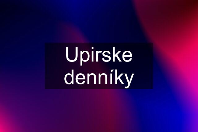 Upirske denníky