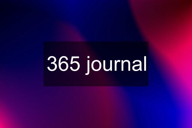 365 journal