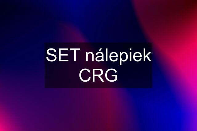 SET nálepiek CRG