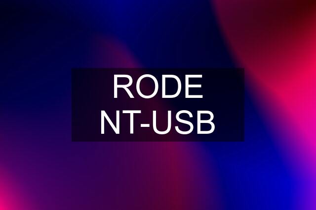 RODE NT-USB