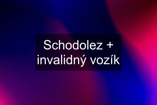 Schodolez + invalidný vozík