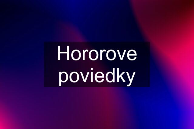 Hororove poviedky