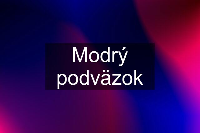 Modrý podväzok