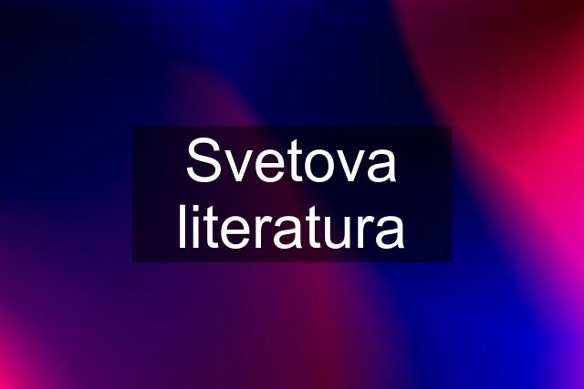 Svetova literatura