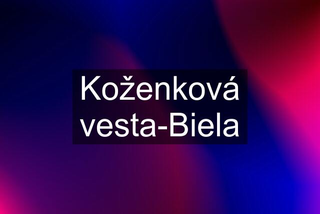 Koženková vesta-Biela