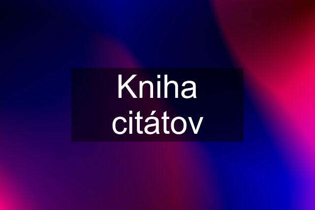 Kniha citátov