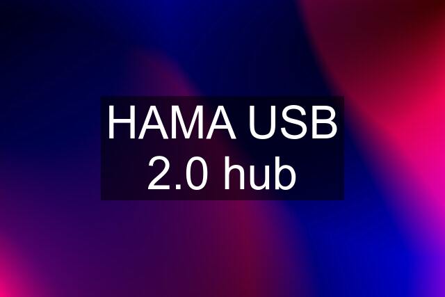 HAMA USB 2.0 hub