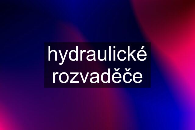 hydraulické rozvaděče