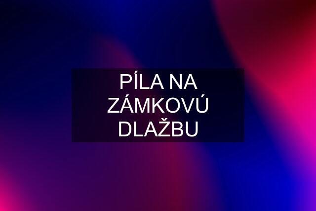 PÍLA NA ZÁMKOVÚ DLAŽBU