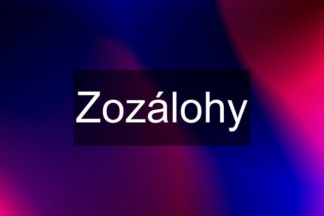 Zozálohy