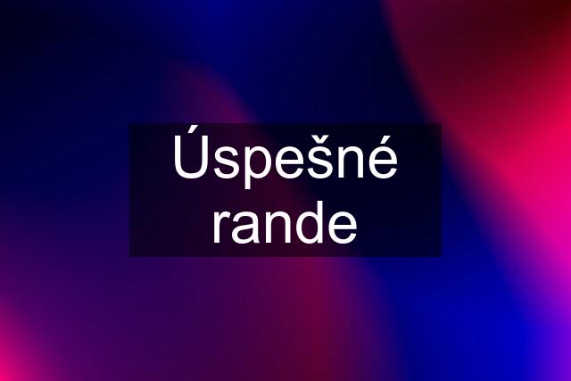 Úspešné rande