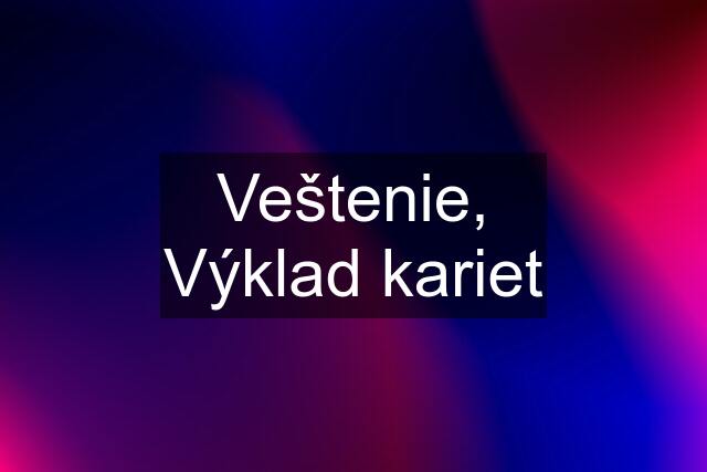 Veštenie, Výklad kariet