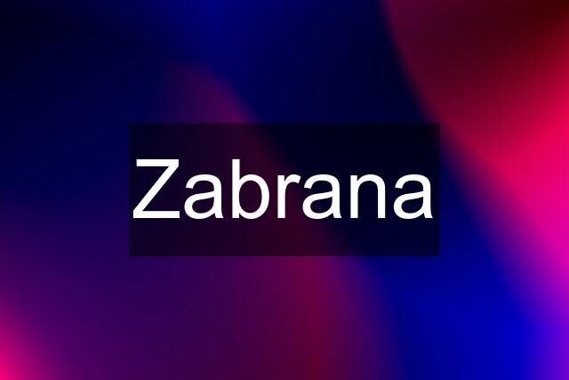 Zabrana