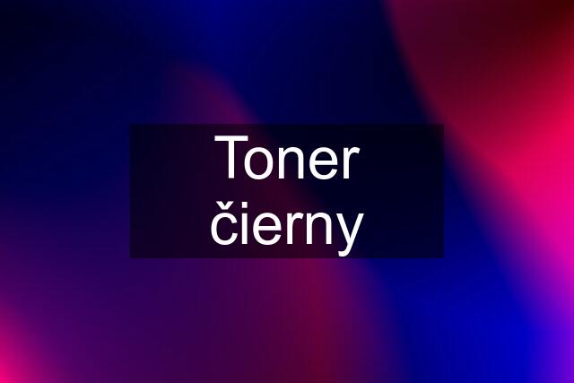 Toner čierny