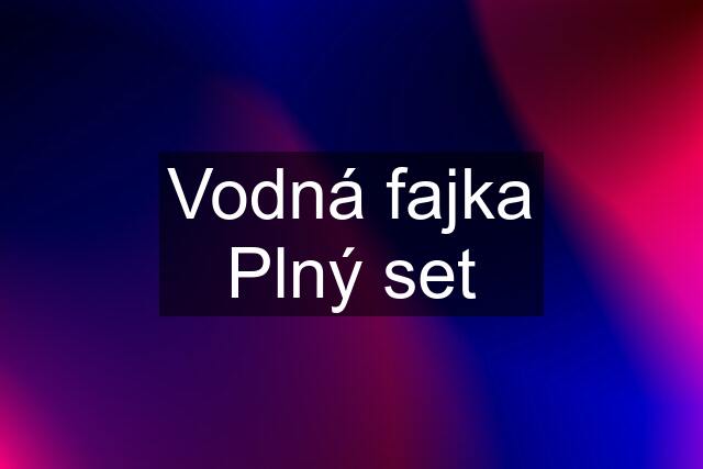 Vodná fajka Plný set