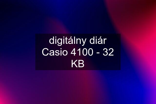 digitálny diár Casio 4100 - 32 KB