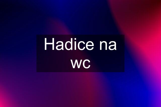 Hadice na wc