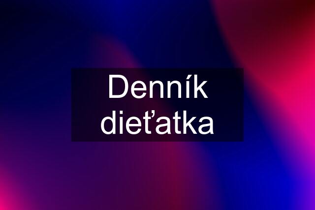 Denník dieťatka