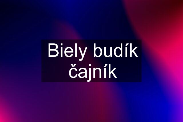 Biely budík čajník