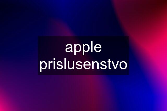 apple prislusenstvo