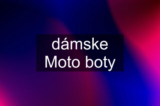 dámske Moto boty