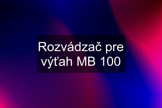 Rozvádzač pre výťah MB 100