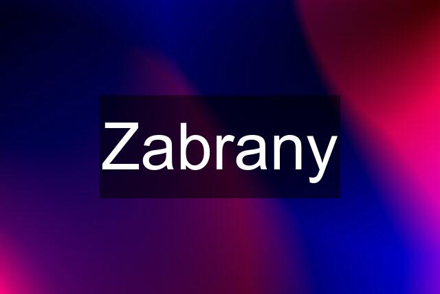 Zabrany