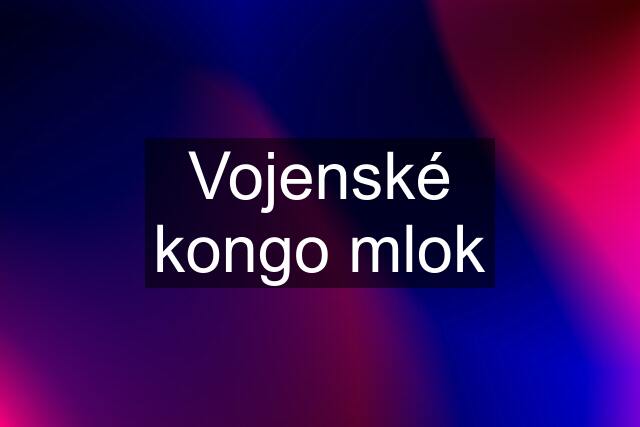 Vojenské kongo mlok