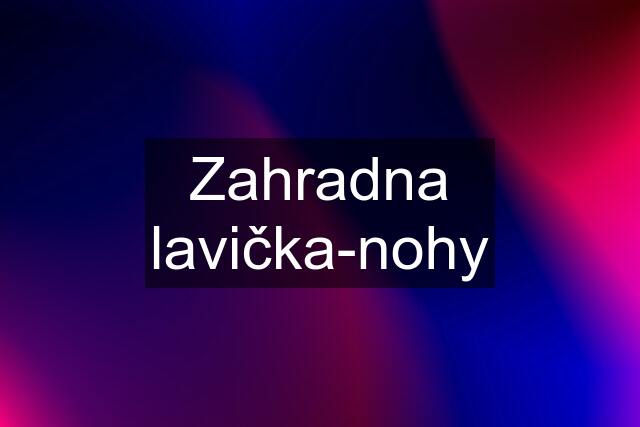 Zahradna lavička-nohy