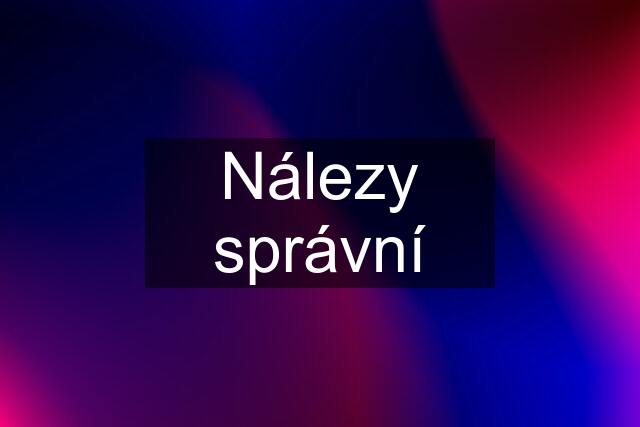 Nálezy správní