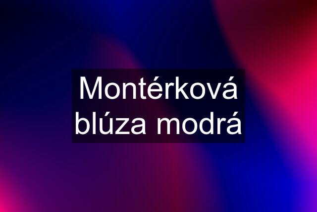 Montérková blúza modrá