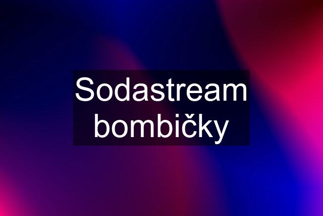 Sodastream bombičky