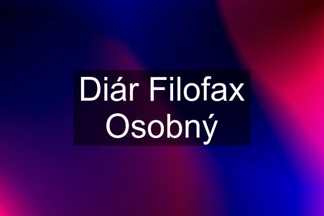 Diár Filofax Osobný