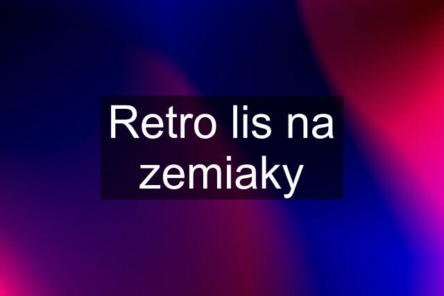 Retro lis na zemiaky