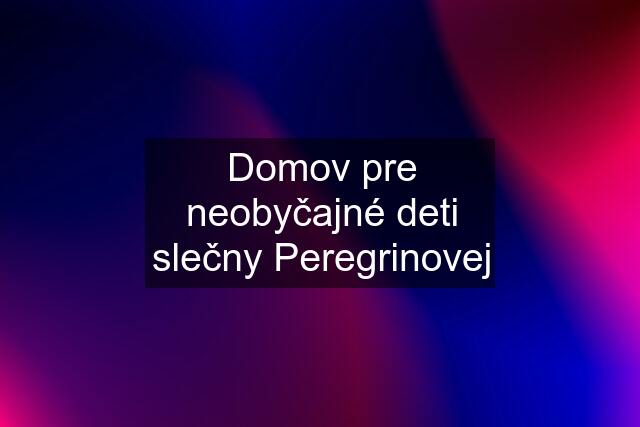 Domov pre neobyčajné deti slečny Peregrinovej