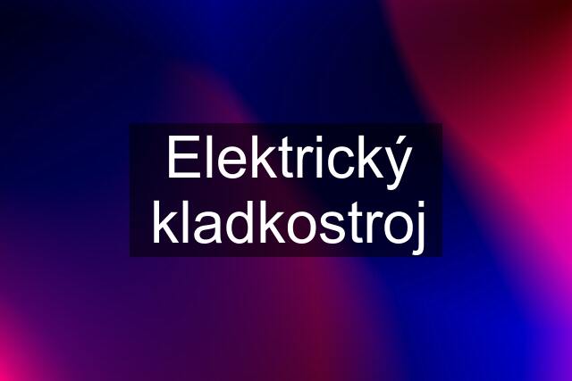 Elektrický kladkostroj