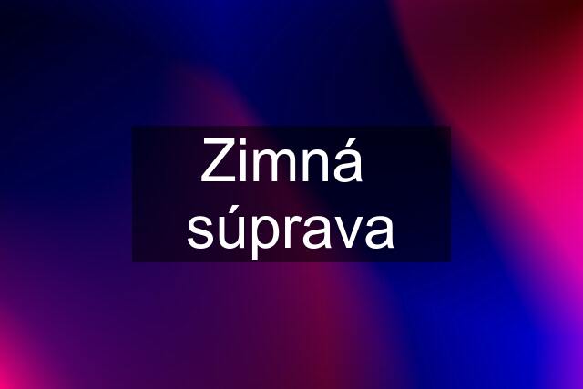 Zimná  súprava