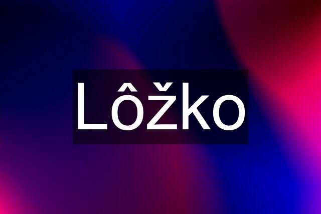 Lôžko