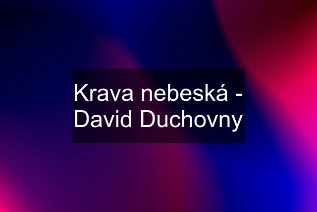 Krava nebeská - David Duchovny