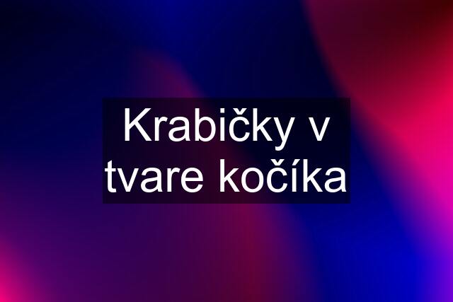 Krabičky v tvare kočíka