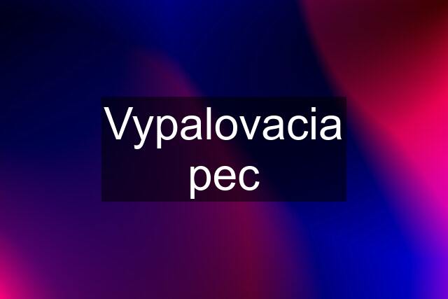 Vypalovacia pec