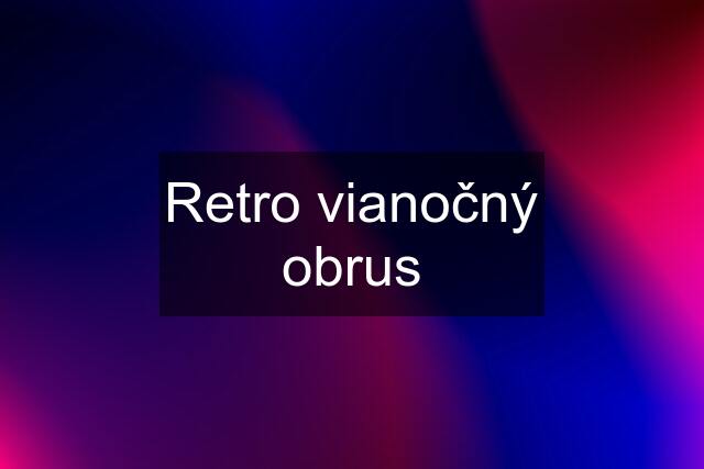 Retro vianočný obrus