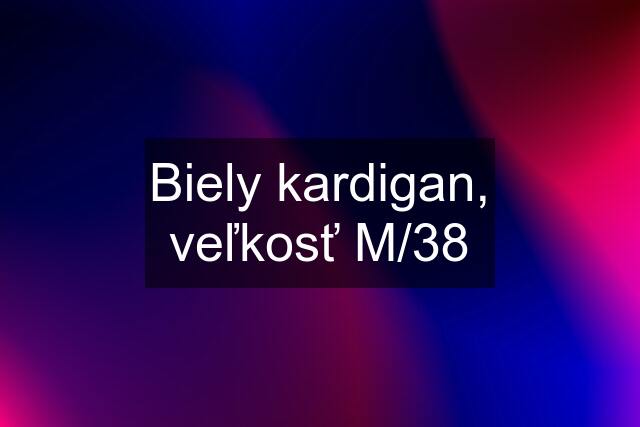 Biely kardigan, veľkosť M/38